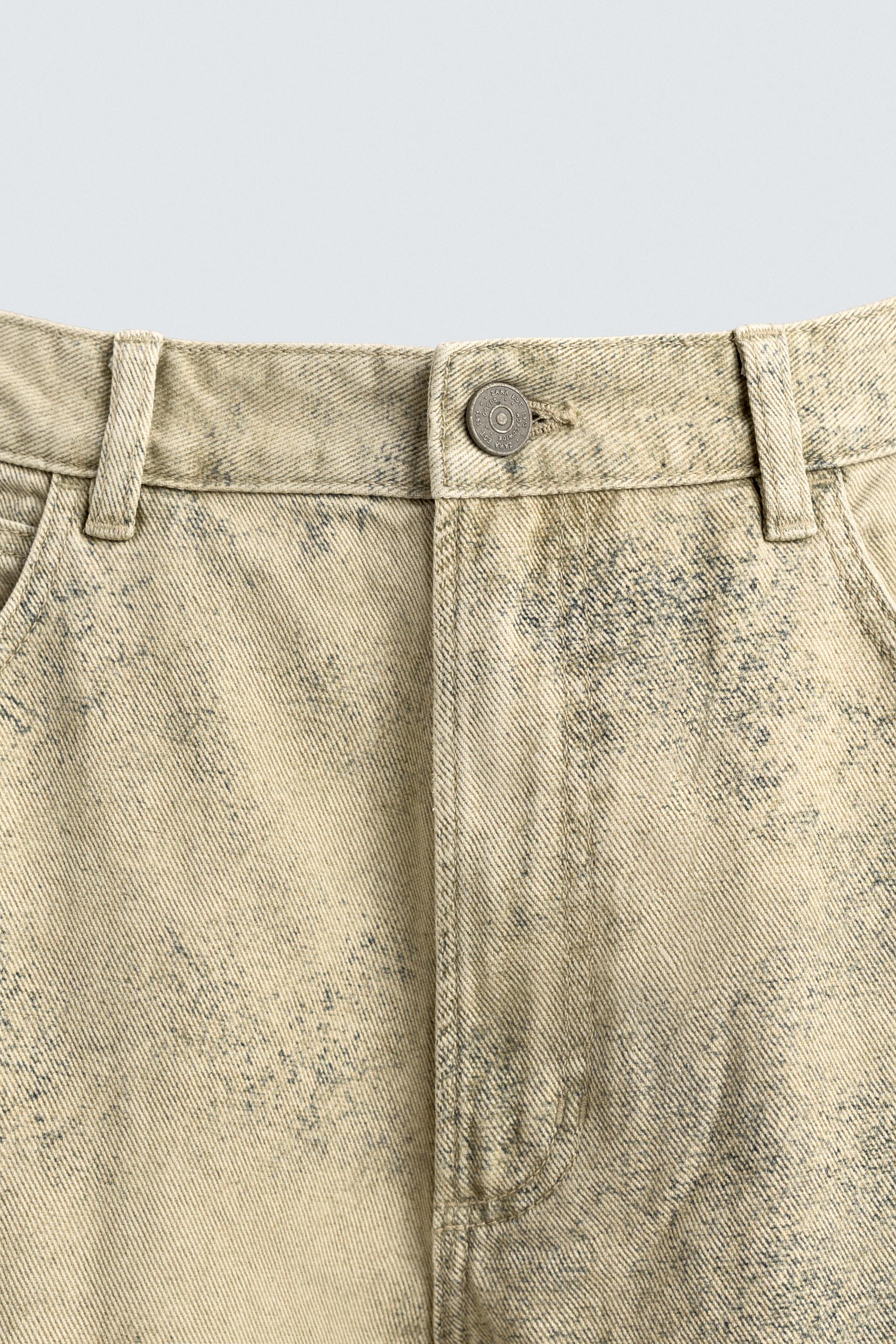 WASHED PRINT BAGGY FIT PANTS